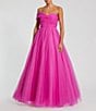 Color:Magenta - Image 1 - One Off the Shoulder Bustier Ball Gown