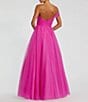 Color:Magenta - Image 2 - One Off the Shoulder Bustier Ball Gown