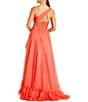 Mac Duggal One Shoulder Asymmetrical Ruffle Gown - Image 2
