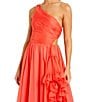 Mac Duggal One Shoulder Asymmetrical Ruffle Gown - Image 3