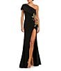 Mac Duggal One Shoulder Beaded Jersey Gown - Image 1