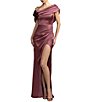 Mac Duggal One Shoulder Cowl Neck Evening Gown - Image 1