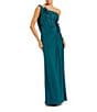 Mac Duggal One Shoulder Gown With 3D Flowers - Image 1
