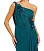 Mac Duggal One Shoulder Gown With 3D Flowers - Image 3