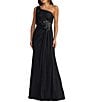 Mac Duggal One Shoulder Gown With 3D Flowers - Image 1