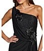 Mac Duggal One Shoulder Gown With 3D Flowers - Image 3