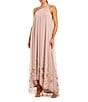 Mac Duggal One Shoulder High Low Beaded Mesh Trapeze Gown - Image 1