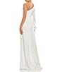 Mac Duggal One Shoulder Long Sleeve Sheath Gown, Color:White - Image 2