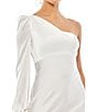 Mac Duggal One Shoulder Long Sleeve Sheath Gown, Color:White - Image 3