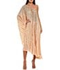 Mac Duggal One Shoulder Mesh Sequin Ankle Dress - Image 1