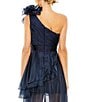 Mac Duggal One Shoulder Ruffled High-Low Hem Tiered Gown, Color:Midnight - Image 4