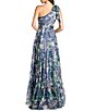 Mac Duggal One Shoulder Side Cut Out Gown With Slit - Image 2