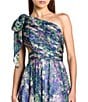 Mac Duggal One Shoulder Side Cut Out Gown With Slit - Image 3