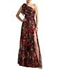 Mac Duggal One Shoulder Side Cut Out Gown With Slit - Image 1