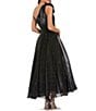 Mac Duggal Pearl Beaded Organza One Shoulder Midi Dress, Color:Black Ivory - Image 2