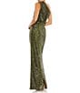 Mac Duggal Petite Size Ruched One Shoulder Sequined Column Gown - Image 2