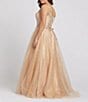 Color:Nude/Silver - Image 2 - Plus Size Sweetheart Neck Sleeveless Beaded Embellished Shimmer Gown