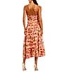 Mac Duggal Ruffle Strapless Floral Midi Dress, Color:Pink Multi - Image 2