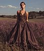Mac Duggal Satin Beaded Halter Sleeveless Ball Gown - Image 4