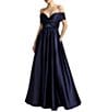 Mac Duggal Satin Off-The-Shoulder Gown - Image 4