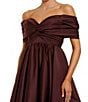 Mac Duggal Satin Off-The-Shoulder Gown - Image 3