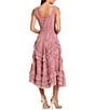 Mac Duggal Scoop Neck Sleeveless Micro Ruffle Mesh Aline Midi Dress - Image 2