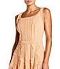 Mac Duggal Scoop Neck Sleeveless Micro Ruffle Mesh Aline Midi Dress - Image 3