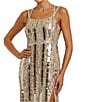 Mac Duggal Scoop Neck Strap Back Embellished Column Gown, Color:Nude Silver - Image 3