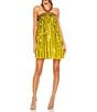Color:Gold - Image 1 - Sequin Halter Neckline Sleeveless Mini Trapeze Shift Dress