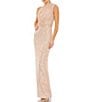 Mac Duggal Sequin Ruched One Shoulder Gown, Color:Rose - Image 1