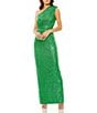 Mac Duggal Sequin Ruched One Shoulder Gown - Image 1