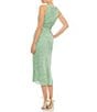 Mac Duggal Sequin V-Neck Sleeveless Midi Dress, Color:Sage - Image 2