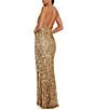 Mac Duggal Sequined Halter Neck Strapless Evening Gown - Image 2