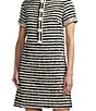 Mac Duggal Short Sleeve Button Up Mini Dress - Image 3
