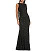 Mac Duggal Sleeveless Cowl Back With Draped Beading Gown - Image 1