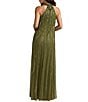 Mac Duggal Sleeveless Halter Neck Mesh Sequin Gown - Image 2