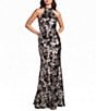 Mac Duggal Sleeveless Halter Neck Sequin Gown - Image 1