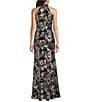 Mac Duggal Sleeveless Halter Neck Sequin Gown - Image 2
