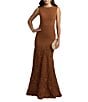 Mac Duggal Sleeveless Lace Bottom Evening Gown - Image 1