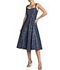 Mac Duggal Sleeveless Scoop Neck Sequin Midi Dress - Image 1