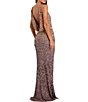 Mac Duggal Sleeveless Sequin Mesh Ombre Evening Gown - Image 2
