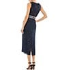 Mac Duggal Sleeveless Sequined Chiffon Midi Dress, Color:Navy - Image 2