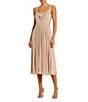Mac Duggal Sleeveless Square Neck Embellished Mesh A-Line Dress, Color:Rose - Image 1