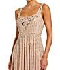 Mac Duggal Sleeveless Square Neck Embellished Mesh A-Line Dress, Color:Rose - Image 3