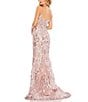 Color:Rose Pink - Image 2 - Sleeveless Sweetheart Neck Illusion Corset Embroidered Gown