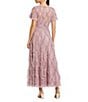 Mac Duggal Solid Mesh Dotted Ruffle Gown Dress, Color:Heather - Image 2
