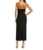 Mac Duggal Strapless 3D Satin Flowers Crepe Sheath Ankle Dress, Color:Black/Ivory - Image 2