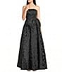 Mac Duggal Strapless A-Line Bow Detail Gown - Image 1