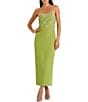 Mac Duggal Strapless Beaded Bodice Ankle Dress - Image 1
