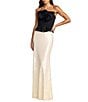 Mac Duggal Strapless Crepe Top With Sequin Skirt Column Gown - Image 1